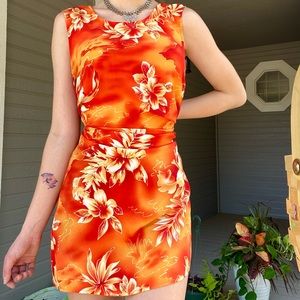 Hawaiian Print Dress